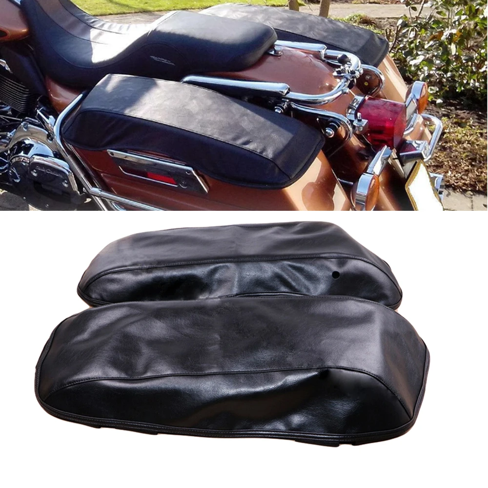 Motorcycle Saddle Bag Lid Covers Waterproof For Harley Touring Road King Road Glide Street Glide FLH 2014 2015 2016 2017-2020