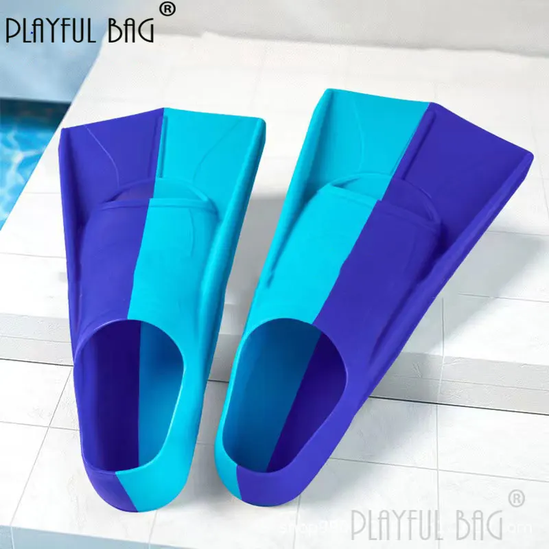 Professional swimming fins children diving frog shoes Kids Swimming training silicone short fins E265