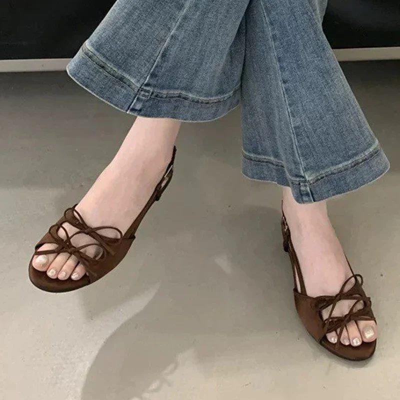 الشقق النساء الصنادل الصيف أحذية أنيقة فستان مريح النعال غير رسمية المشي أحذية امرأة 2025 جديد مصمم الشاطئ chausiras فام #3
