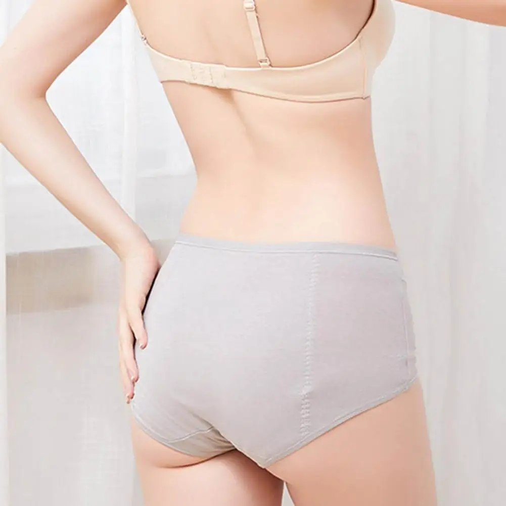 Stretchy Ultra-thin Breathable Cotton Menstrual Panties Leakproof Absorbent Underwear for Women Wide Crotch Warm Intimate Female