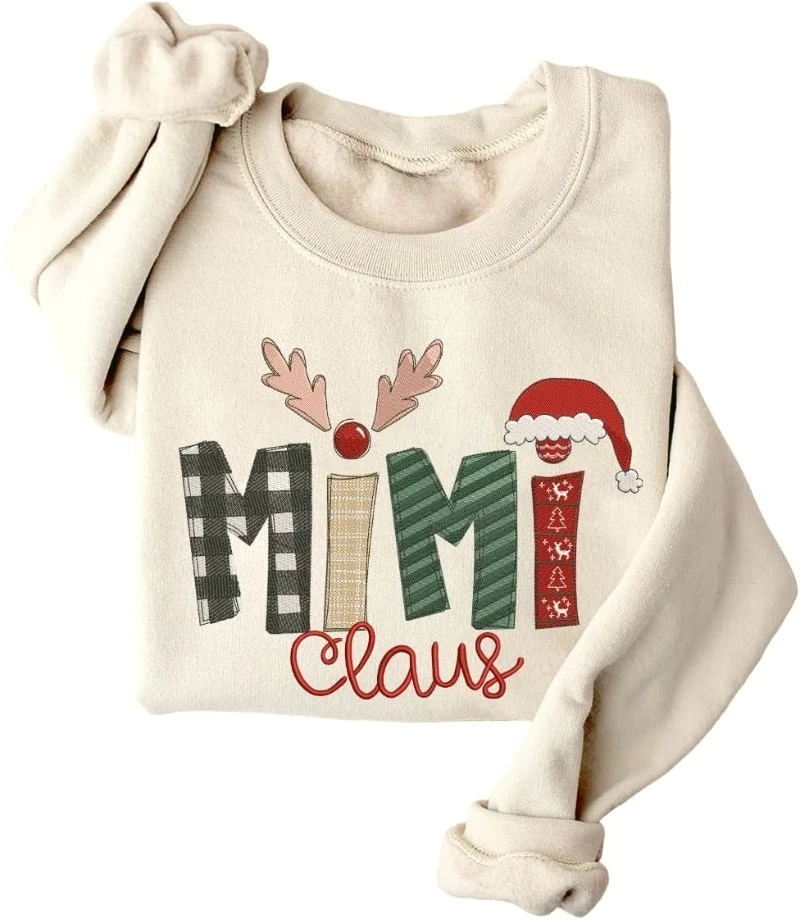 عيد الميلاد كلوز البلوز ماما الجدة جيجي ميمي عرف اسم الهدايا هوديي للنساء سترة ملابس شخصية ملابس ترويجية #6