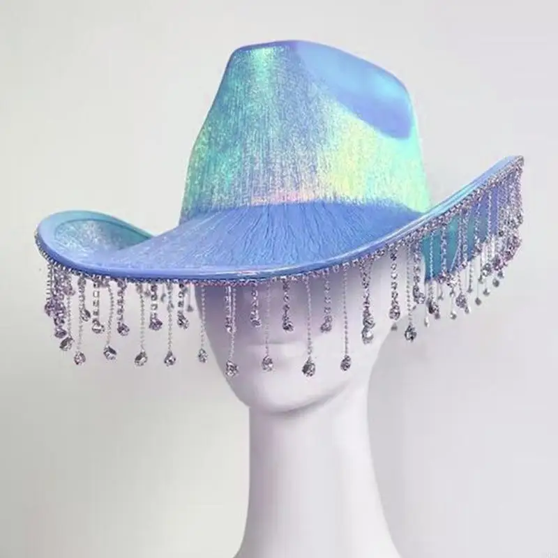 Bachelorette Party Hat Cowgirl Hat Rhinestones Cowboy Hat Bride Cowboy Hat 6XDA
