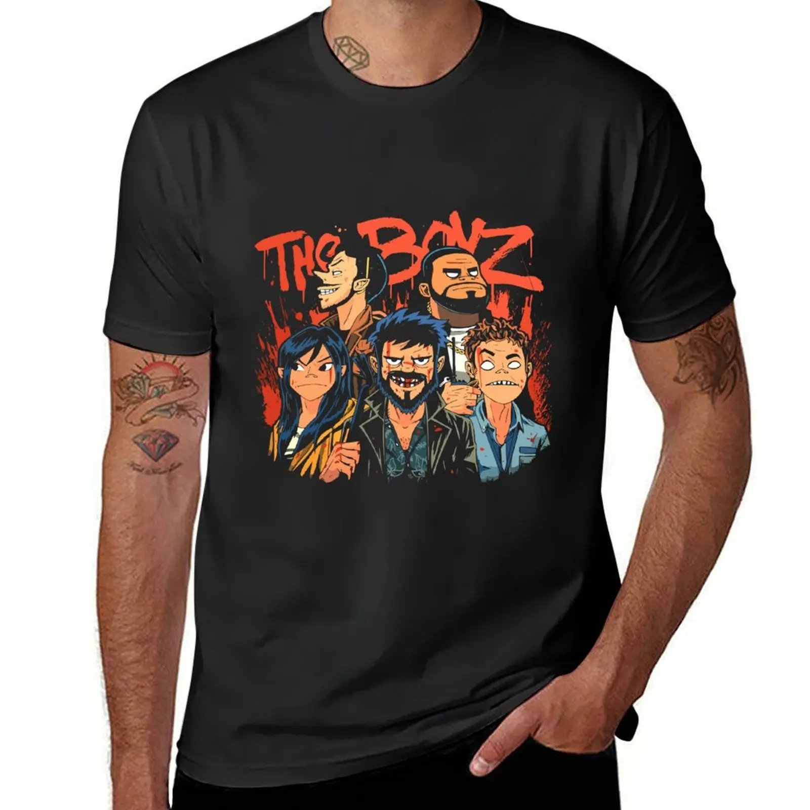

the boys T-Shirt vintage t shirts animal prinfor boys cotton graphic tees t shirts men