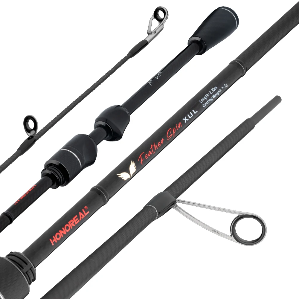 

HONOREAL Feather 1k Carbon Fishing Grips Spining 2 Sections Master Complete Fishing Rods