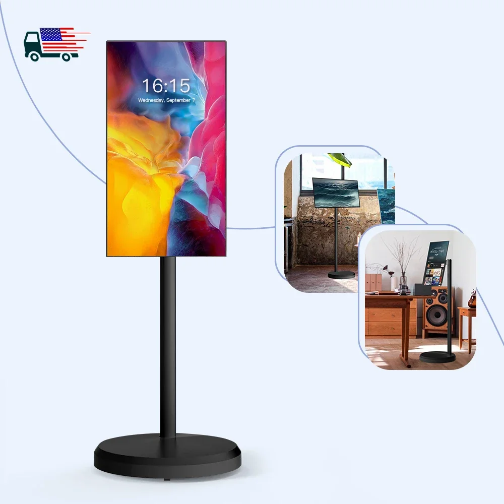 Trend Screen 21.5 Inch touch screen tv Floor Standing Smart TV Lcd smart display Indoor Android 12 Advertising Digital Signage