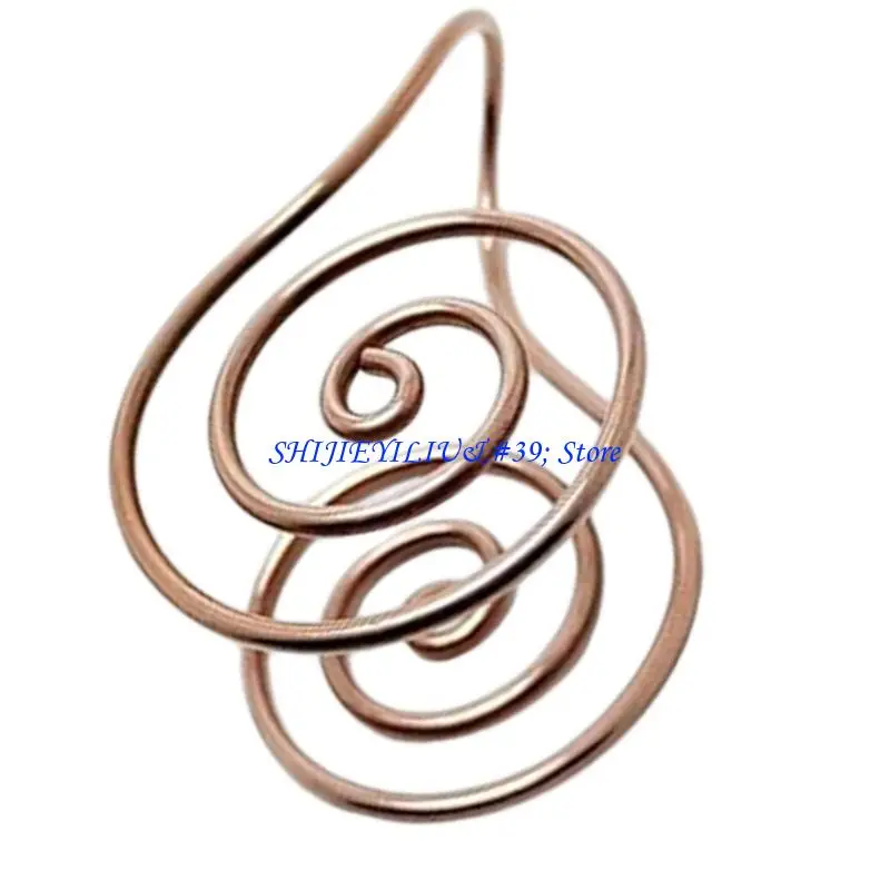 Anneau paume en spirale d'énergie en alliage cuivre E21F, pour méditation, bijoux spirituels réglables faits à main,