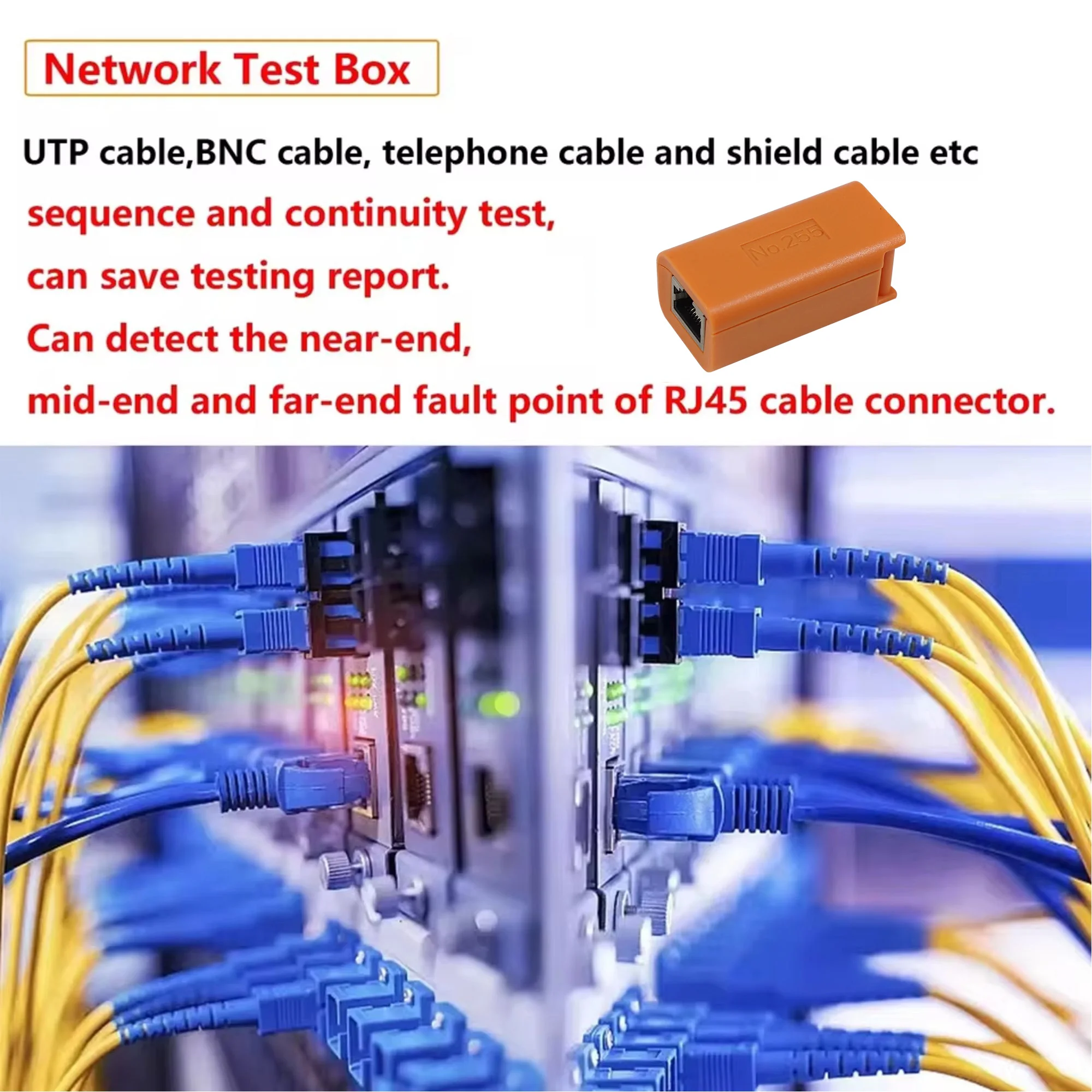 WANGLU RJ45 Network Cable Tester  CCTV & Ethernet Cable Fault Detector Portable LAN Cable Tester for CCTV Camera Installation