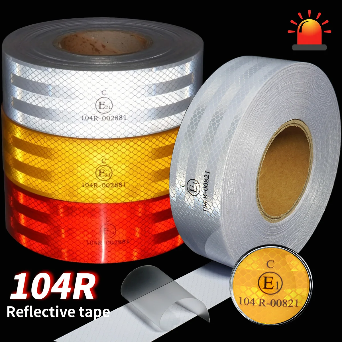 Cinta reflectante de alta intensidad, cinta de advertencia de visibilidad para bicicletas, camiones, barcos, remolques, cinta de seguridad autoadhesiva impermeable