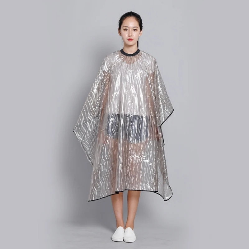 Translucent Hair Dye Wrap Waterproof Hairdressing Cloaks Hair Salon Hair Dyeing Capes Barber Shop Hair Care Shawl Water Ripple