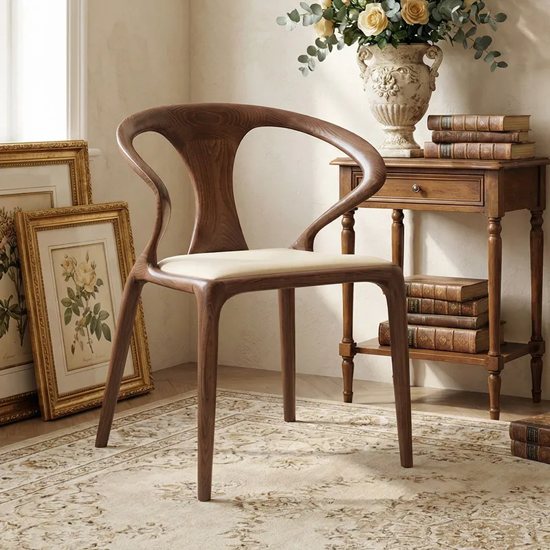 

Wooden Luxury Dining Chairs Rustic Vintage Office Designer Dining Chairs Mobile Nordic Sillas De Comedor Home Decoration