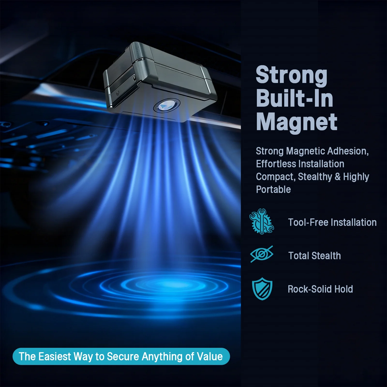 

4G+2G Strong Magnet GPS Tracker | Car Historical Trajectory Tracking & Multiple Alarms | For Fleet & Logistics Companies