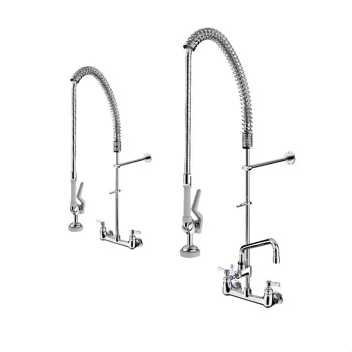 Contemporary Style Deck Mount Faucet Robot Dishwasher Restaurant Grade Pull Out Industrial Kitchen Sink Faucet