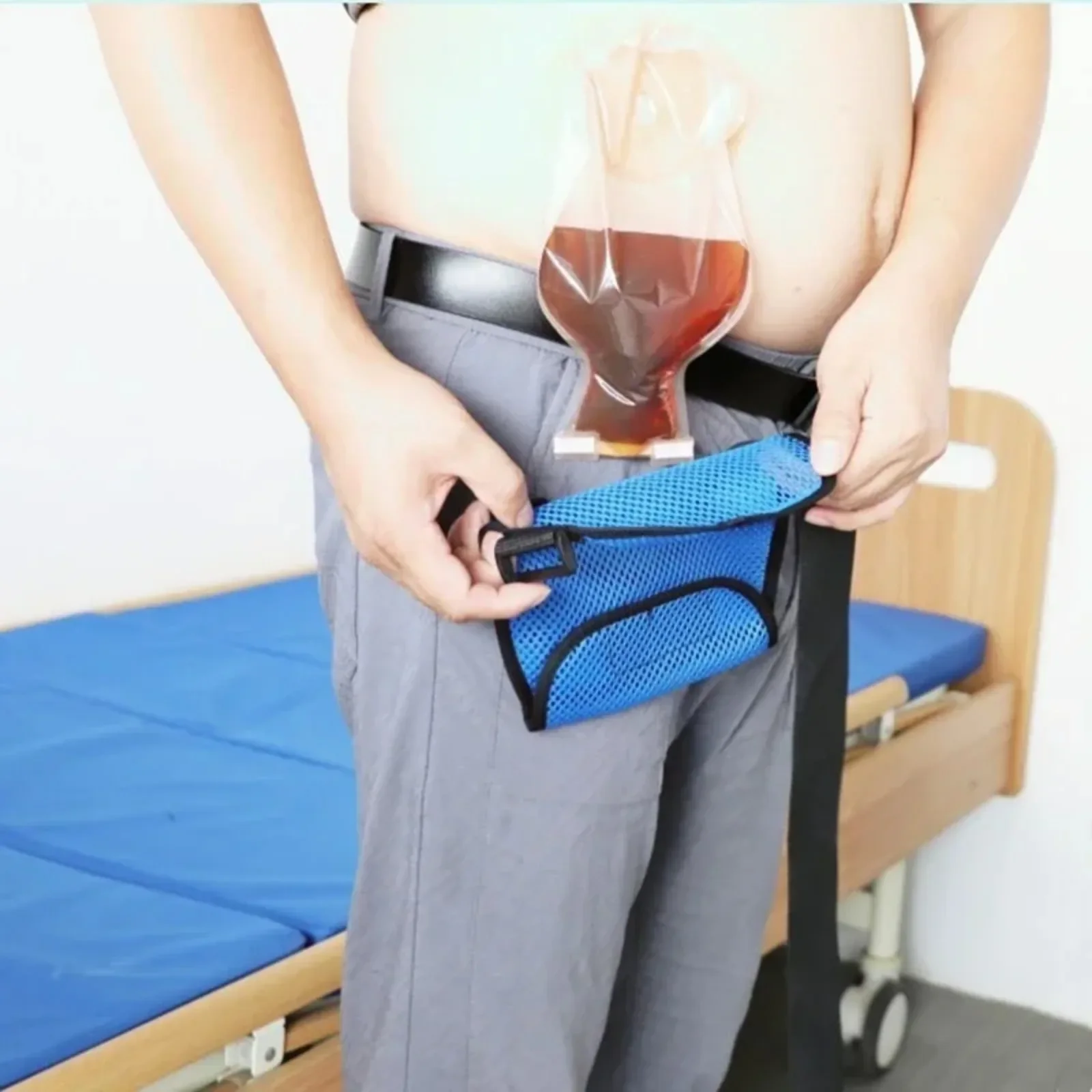 

Universal Fistula Drainage Bag Protective Sleeve Cover Ostomy Bag Cover Waist Hanging Fixed Drainage Bag Holder Fistula Cover