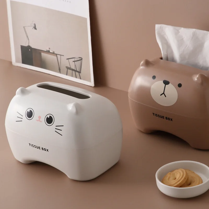 Cartoon Tissue Box Bathroom Toilet Paper Holder Kitchen Napkin Storage Box Car Tissue Box Wipes Hand Towel Dispenser Container