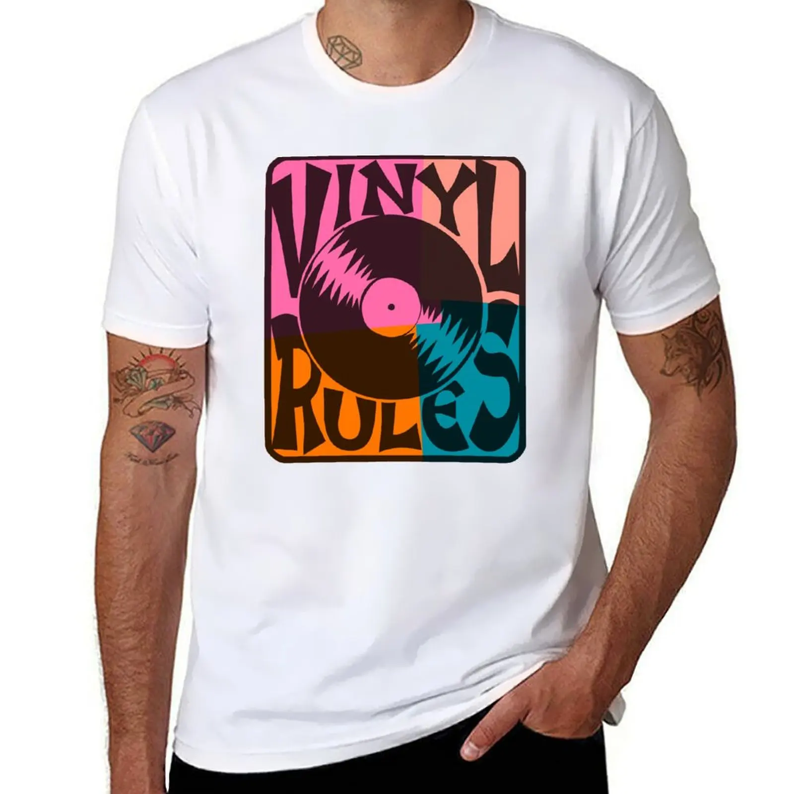

Vinyl Records Rule Pop Art T-Shirt anime figures shirts graphic Funny t-shirts clothes for men