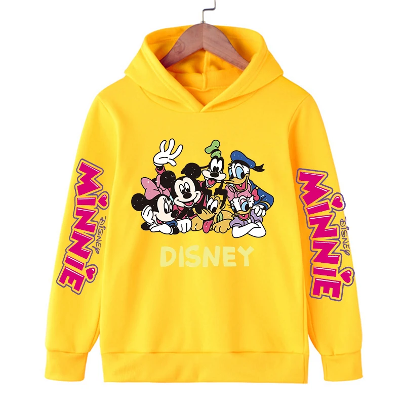 Hot Sale Hoodies Manga Anime Mickey Minnie Disney Mouse Hoodie Children Clothes Kid Girl Boy Sweatshirt Hoody Baby Top