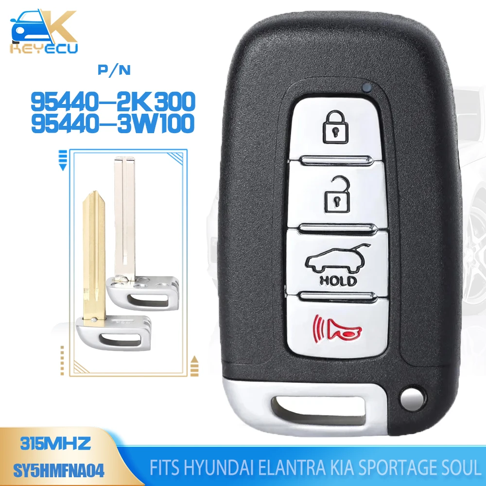 

KEYECU SY5HMFNA04 315MHz ID46 дистанционный смарт ключ-брелок для Kia Forte Rio Optima Sorento для Hyundai Azera Equus Genesis Coupe