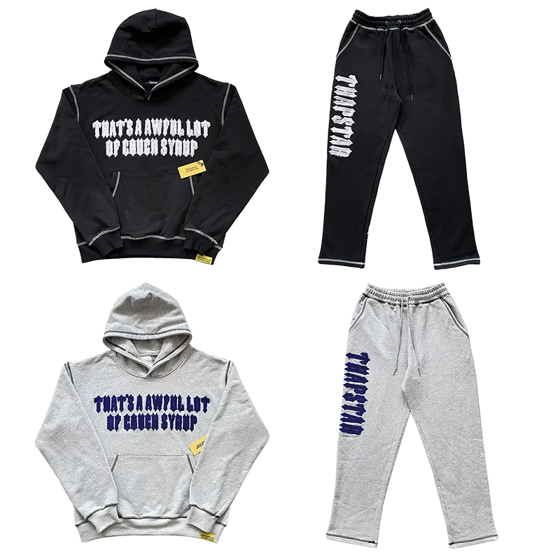 

Embroidered Print Hoodie Sweatirt And Pants Set Long Sve Cotton Youth Casual Sportswear Autumn Collection