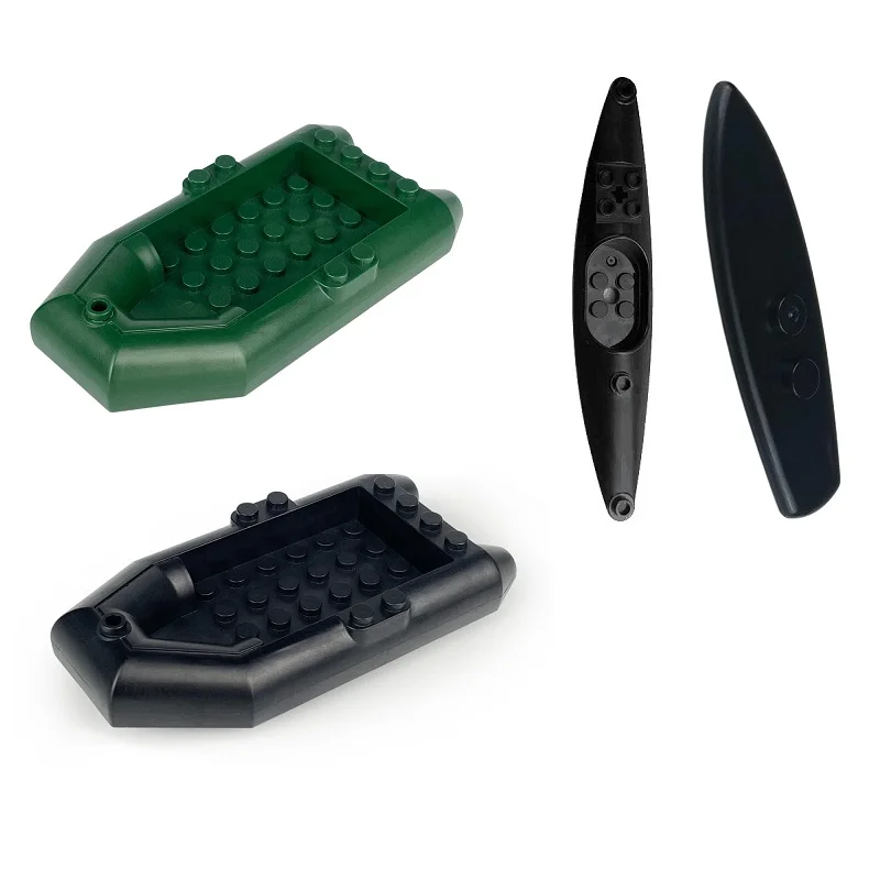 MOC Military Army Surf Board Rubber Boat Canoeing Lifeboat Kayaking Ship Kid Mini Action Figures Building Blocks Bricks Toys