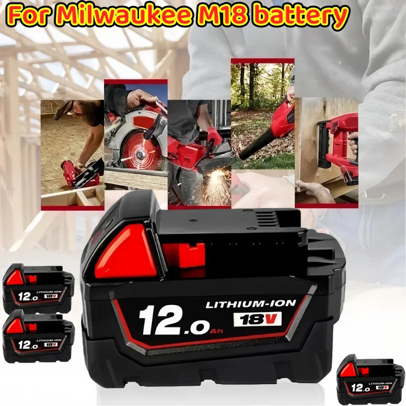 

For Milwaukee M18 Battery Li-Ion18V 6.0Ah/9.0Ah/12.0Ah Replacement Battery, For 18V 48-11-2830 0730-20 Tools battery