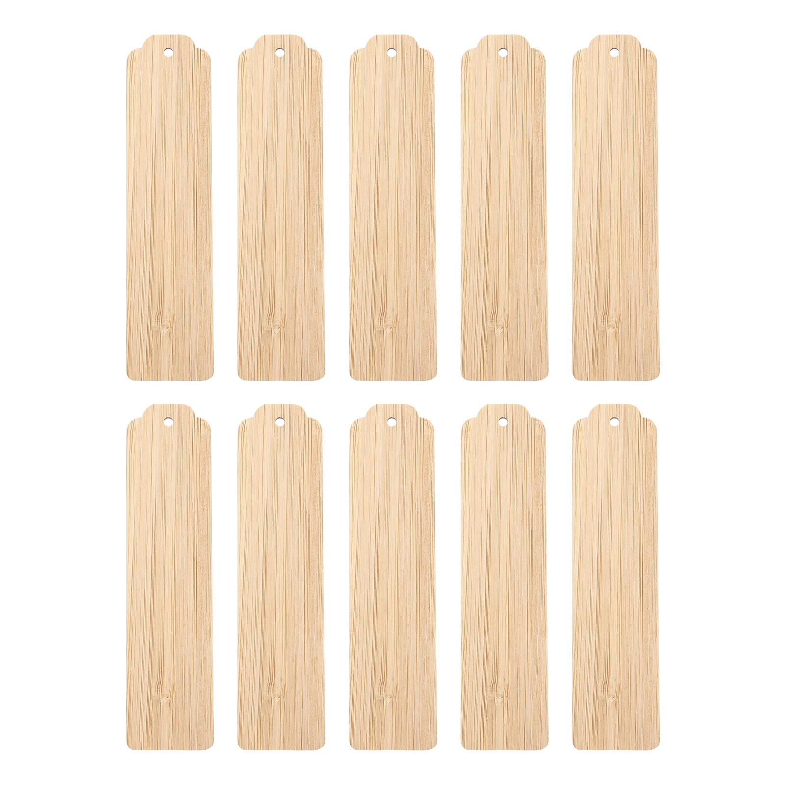 10 stuks creatieve houten bladwijzers blanco doe-het-zelf-tags voor lezers schrijvers studenten woondecoratie hangende ornament leeshulpmiddel