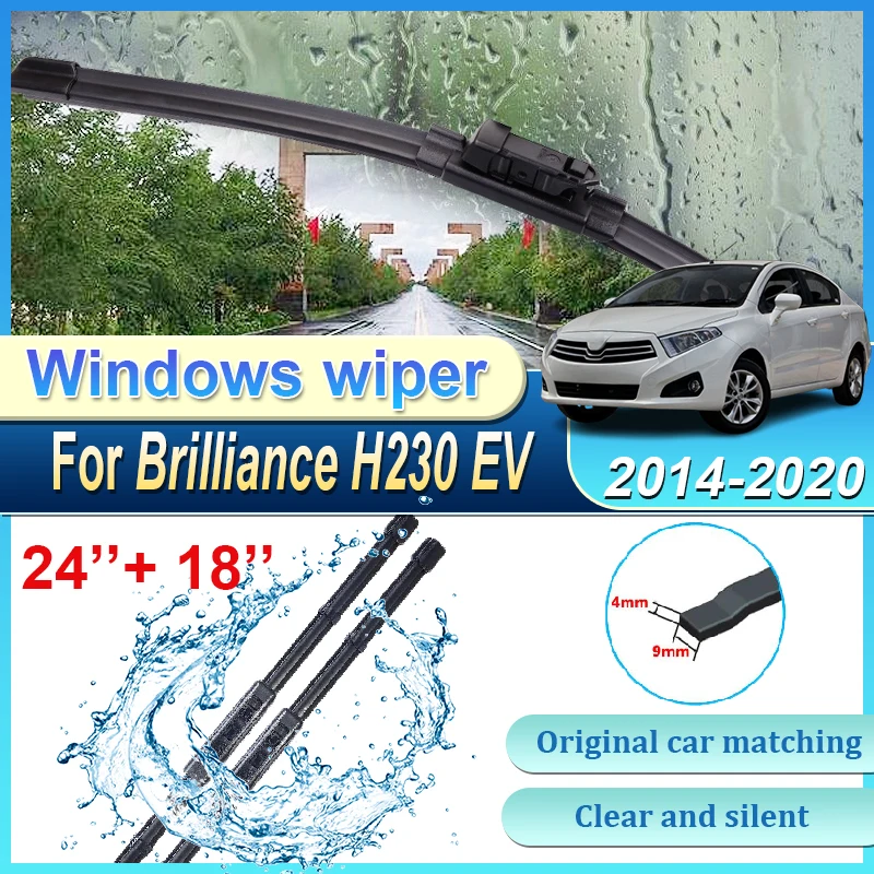 

For Brilliance H230 EV 2014 Car Accessories H220 2015 2012-2020 Car Front Wiper Blades Cleaning Noise Reduction Windscreen Wiper