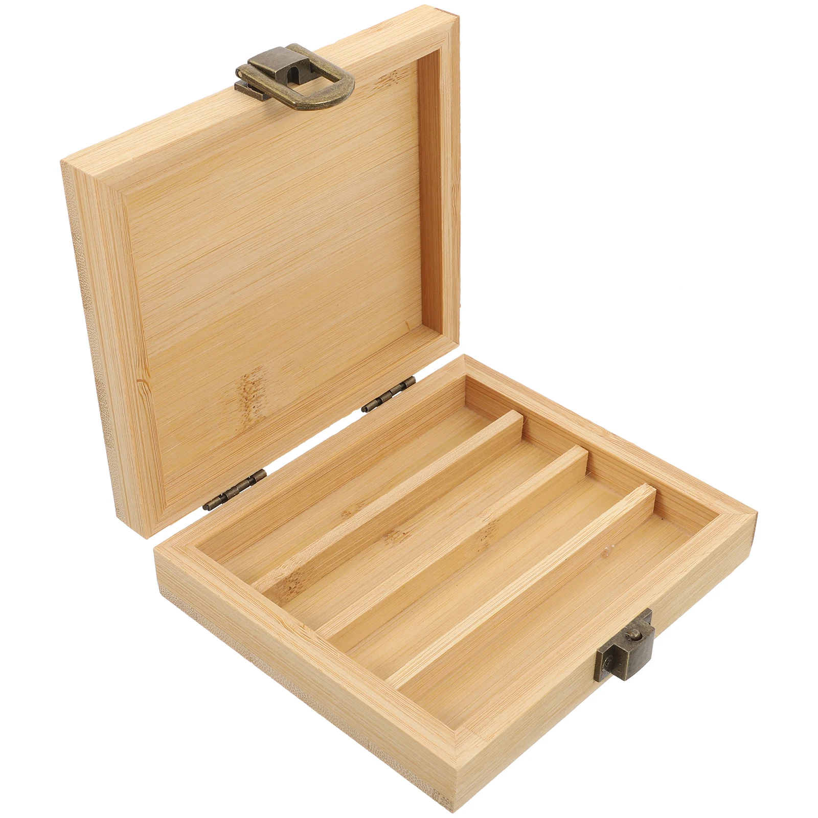 

Watercolor Paint Wooden Pallets Sewing Box 24 Grids Bamboo Wooden Empty Portable Travel Palette Storage Container