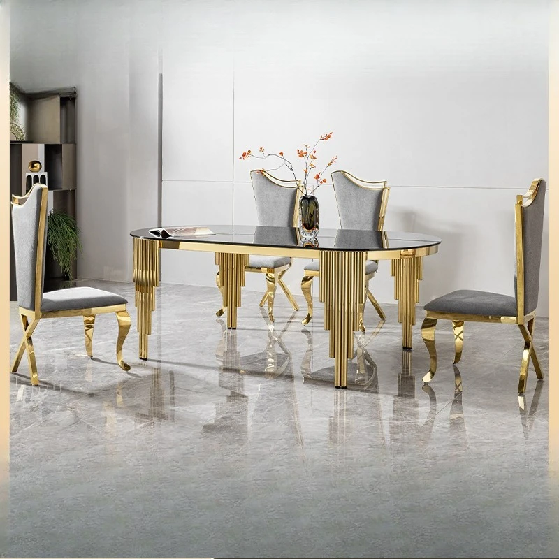 

Marble dining table Household two-meter long Premium dining