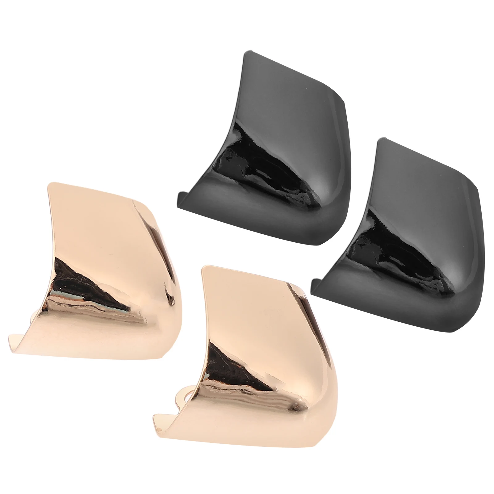 

2 Pairs Metal Toe Protectors for High Heels Pointed Covers -07 Gold Gun Color Reusable Decorative Caps Shoe Accessoriesheel