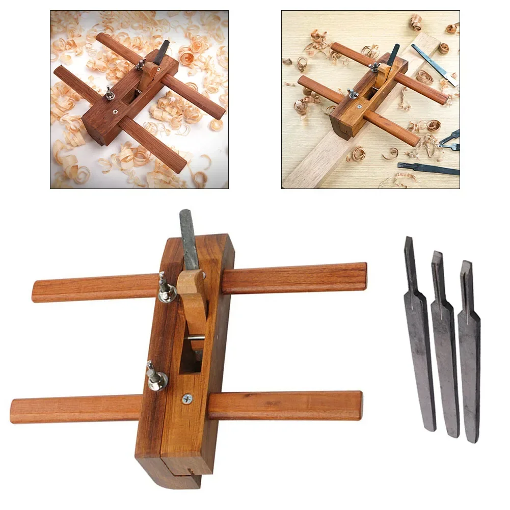 Carpenter Slotting Hand Planer Adjustable Wooden Grooving Planer Tool Carpentry Polished Trimming Plane DIY Model Making Planer