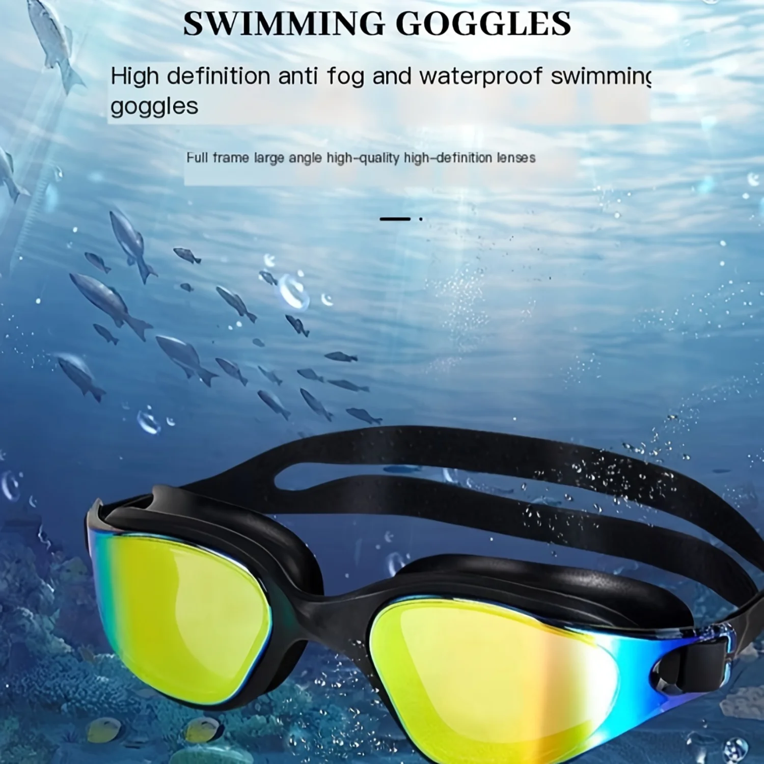 Adjustable Electroplating Swimming Goggles with Anti-fog & Waterproof Coating - Ideal for Water Sports and Training