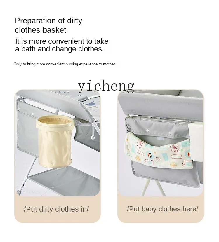 Tqh Diaper-Changing Table Baby Care Desk Bath Integrated Baby Diaper Changing Nursing Table Foldable Removable Baby Care Table