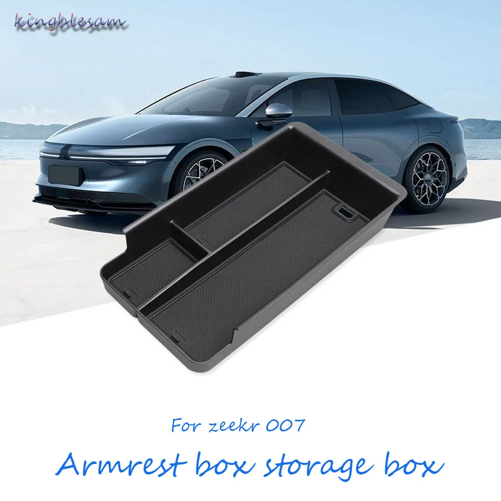 

For GEELY Zeekr 007 2024 Plastic Car Central Control Storage Box Central Organize Armrest Storage Box Styling Accessories