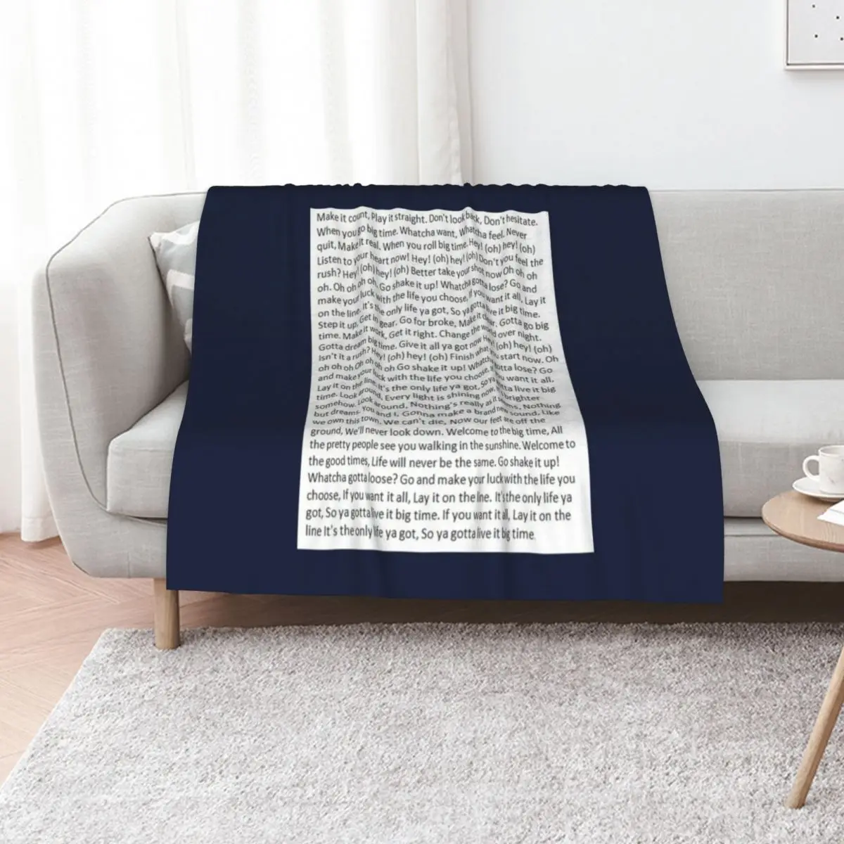 Lyrics to Big Time Rush Throw Blanket Luxury Thicken Retros For Baby Custom for babies Soft Plaid Blankets