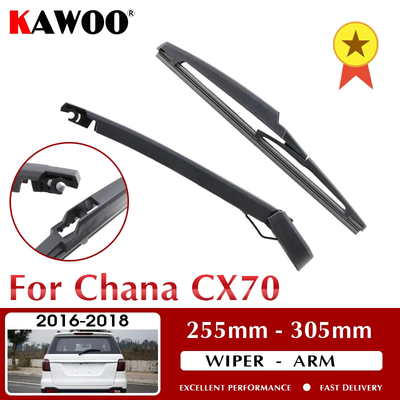 

KAWOO Car Rear Wiper Blades Back Window Wipers Arm 255mm For Chana CX70 Hatchback 2016 2017 2018 Auto Windscreen Blade