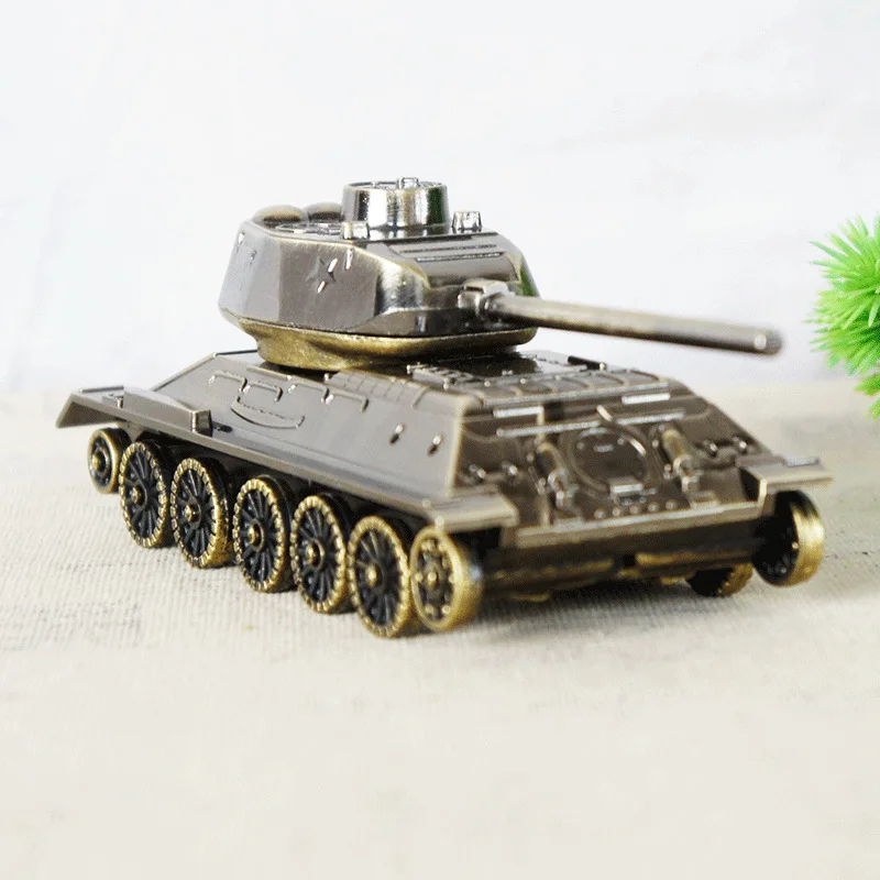 Vintage Metal Cannon Model Home Desktop Decorations Retro War Tank Craft Warriors Napoleon Cannon Tank Replica for Collections
