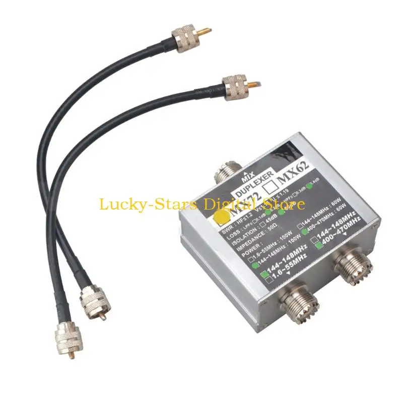 

T3EE Ham MobileRadio Антенный сумматор VHF 100 Вт 144–148 МГц UHF 60 Вт 400–470 МГц Двухдиапазонный