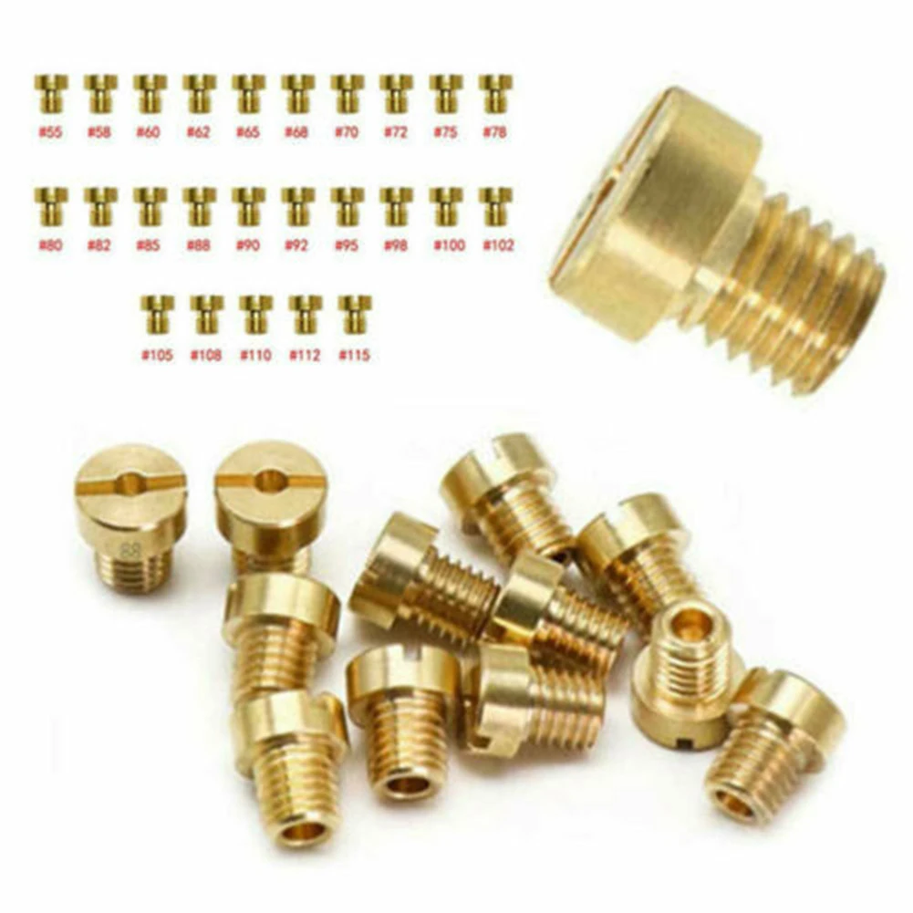 25Pcs Car Carburetor Main Jets Set 55-115 M6 6mm Thread For Dellorto PHNL PHVA PHBH PHBN PHBG/VHBT Carburetor Injector Nozzles