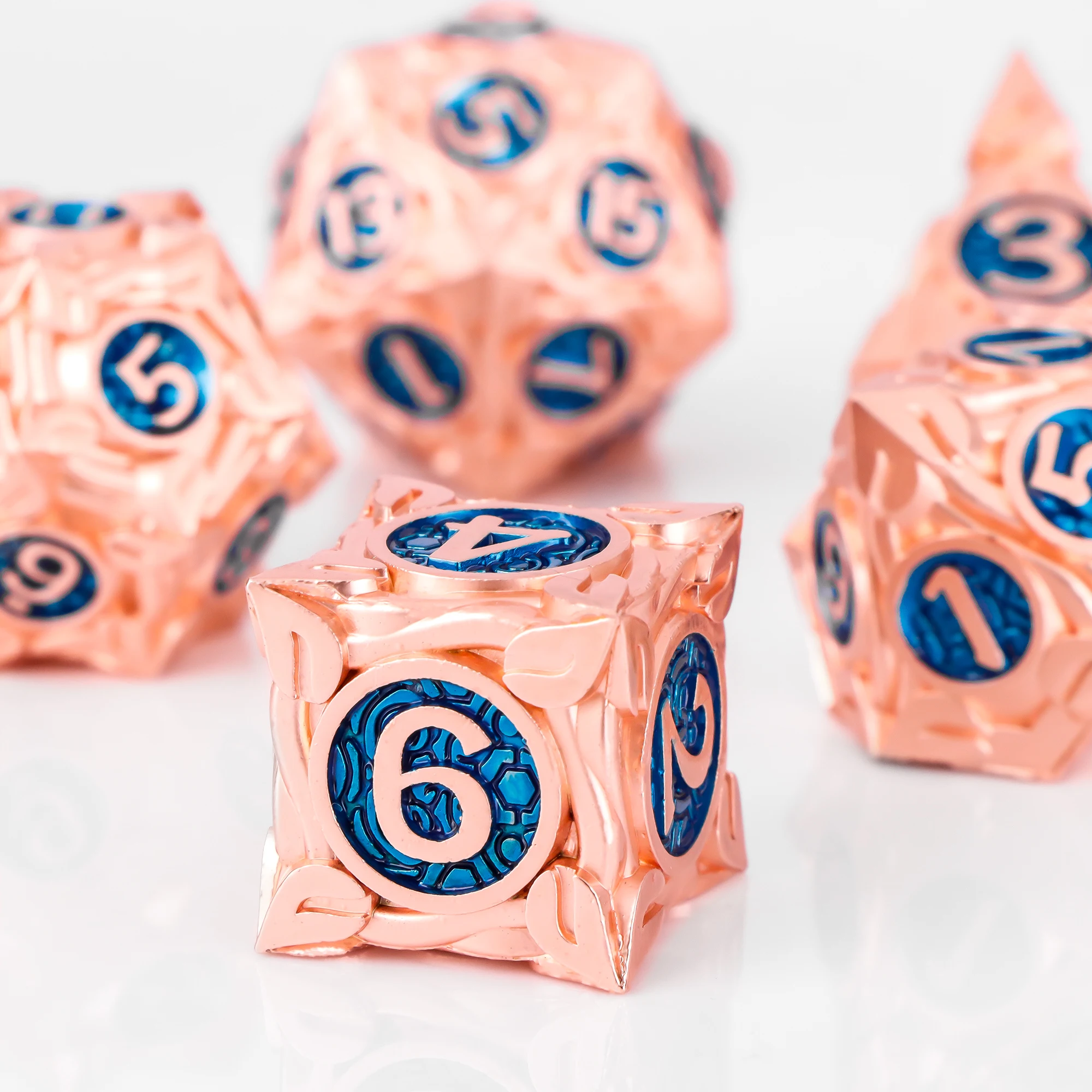 

Металлические кубики DnD, полный набор кубиков для ролевых игр, кубики для подземелий и драконов, синий набор кубиков, металлические кубики D&D, подарки