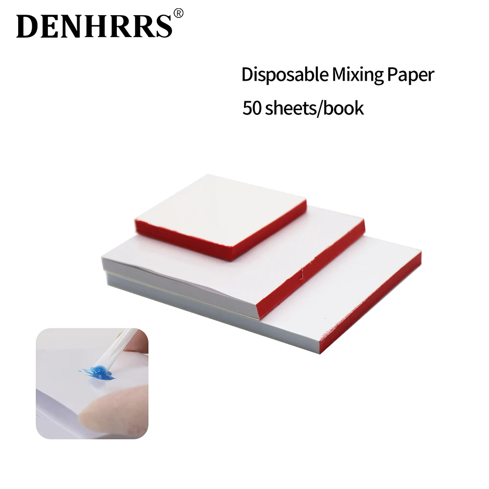 

50pcs Dental Disposable Mixing Paper Dentistry Tools Cement Powder Pad Paper Denture Lab Tool Material