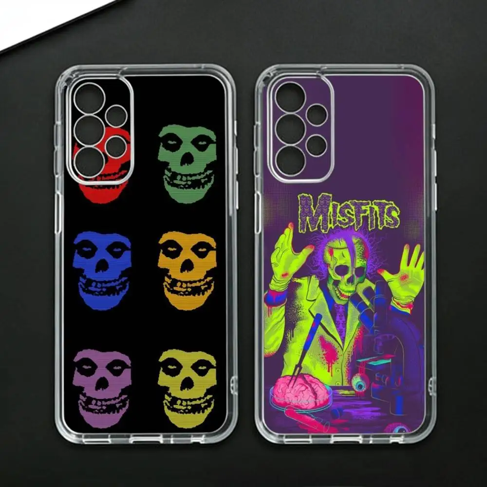 Skull Cool M-Misfits Rock  Phone Case For Samsung Galaxy A71,A70,A52,A51,A40,A30 Transparent Cover