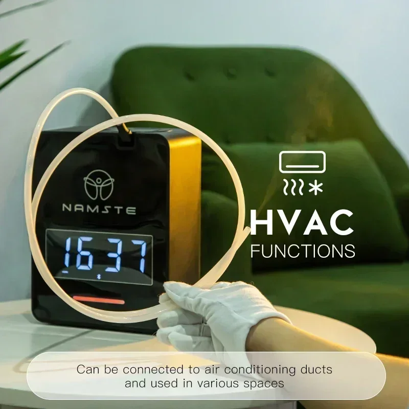 Electric Aromatic Oasis Essential Oil Bluetooth Air Freshener Machine NAMSTE 1000m³ Hotel Home Aroma Diffuser With Clock Smart