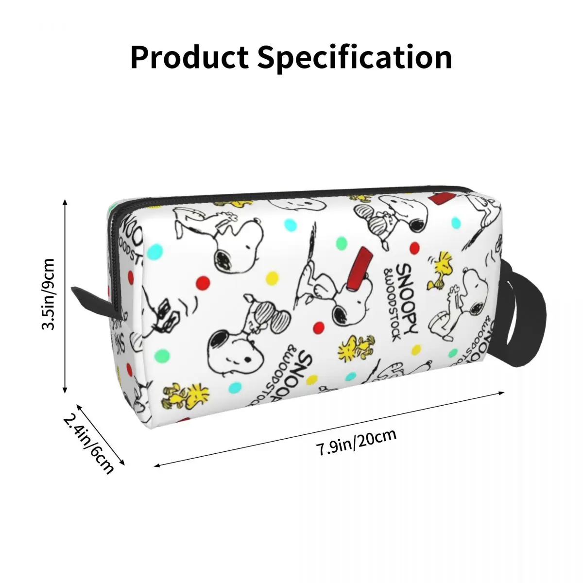 Snoopy Woodstock Make-up-Tasche, Cartoon-Kosmetiktasche, Reise-Kulturbeutel, kleine Make-up-Tasche, Aufbewahrungstasche für Damen