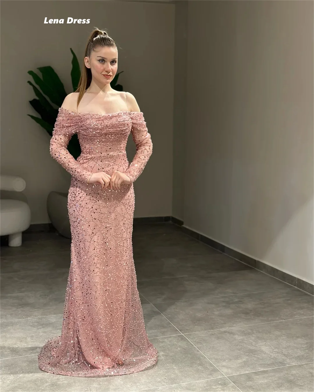 Lena Sequins Party Dresses Woman Custom Made Women's Elegant Dresses Mermaid Women's Evening Dress Ball Gowns Luxurious Prom image 2