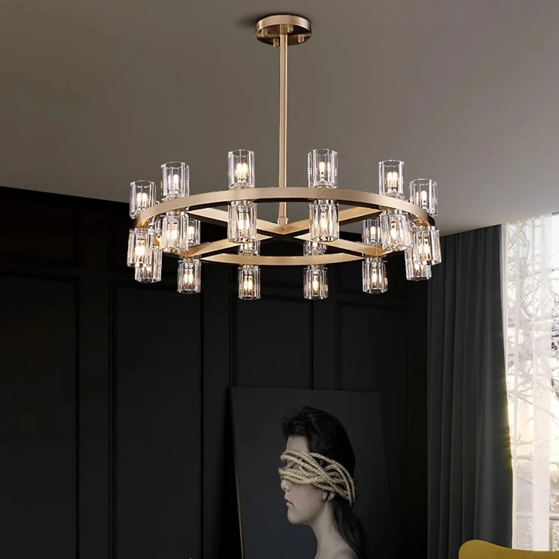 home decorationPendant lights, luxury crystal living room chandelier, dining room Pendant lamp, ceiling light, indoor lighting