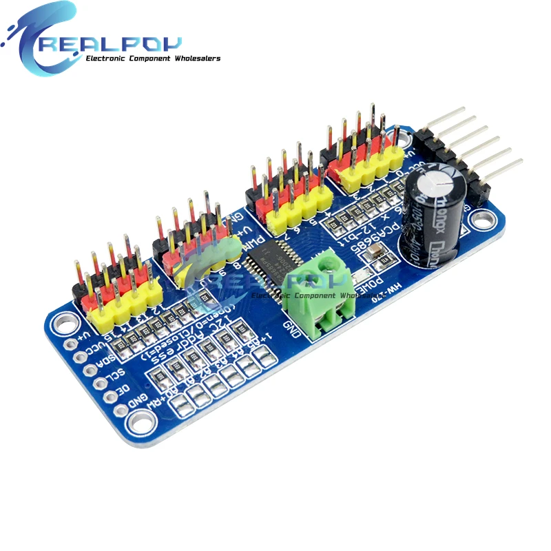 PCA9685PW 16 Channel 12-Bit PWM Servo Shield Driver I2C Interface PCA9685 Module For Raspberry Pi