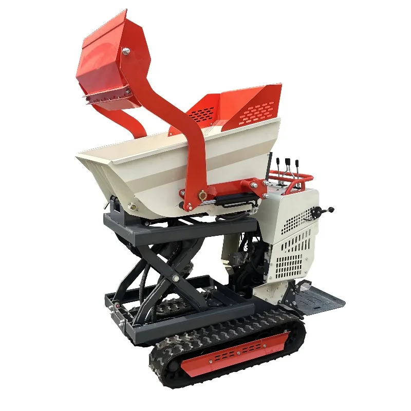 500kg Hydraulic Lifting Mini Crawler Dumper Portable Compact Small Track Tipper For Garden Farm Transport
