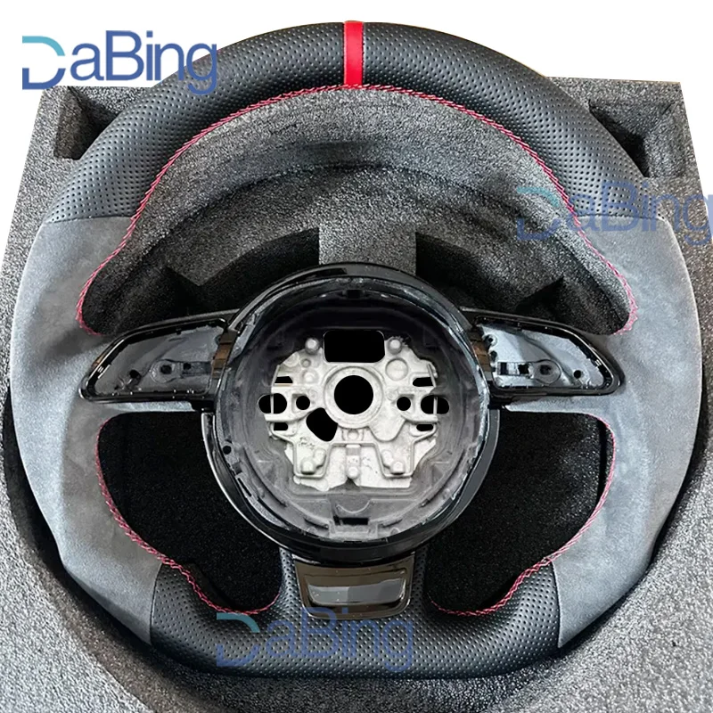

Suitable for Audi C7 leather perforated D/flat bottomed steering wheel | A1/A6 C7/A7 supports paddle shifters 2012-2018