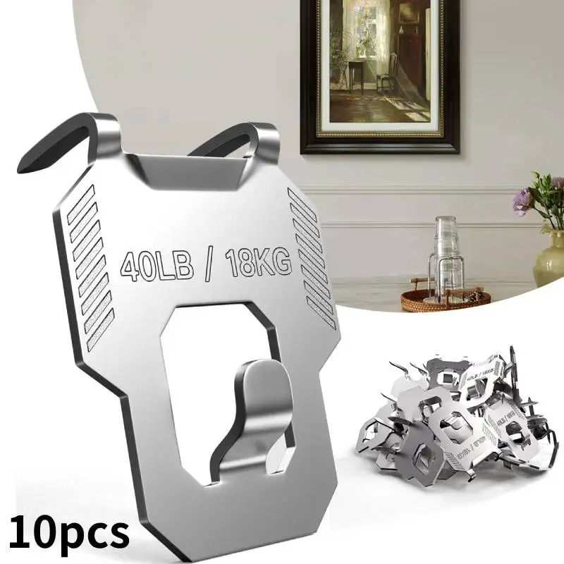10/20 pièces cadre mural crochet photo suspendus griffe crochets pour cloisons sèches utilitaire crochet porte-clé crochet mural pour douche cuisine bureau