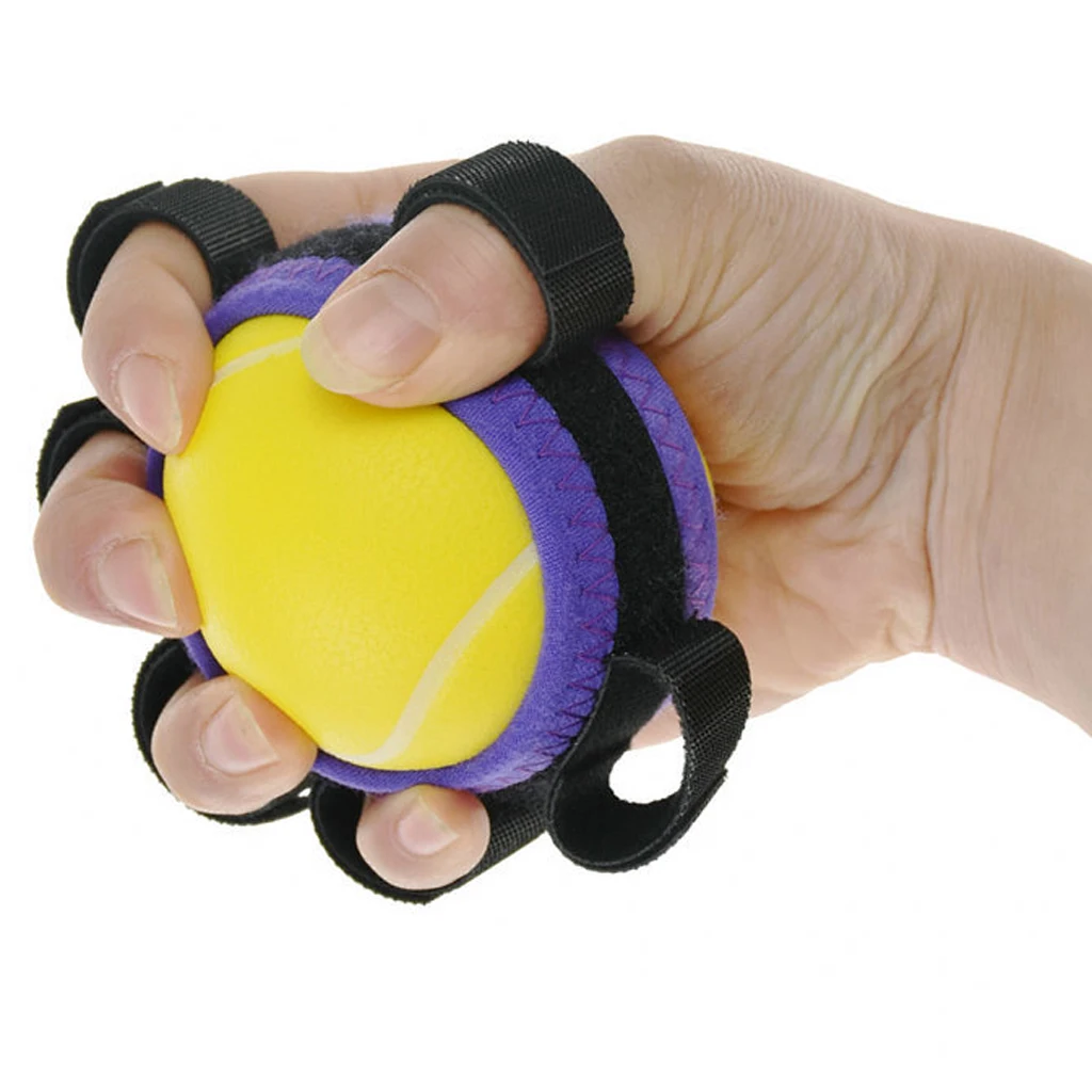 6 Holes PU Hand Finger Grip Ball Stroke Stiffness Exerciser Gripping Ball